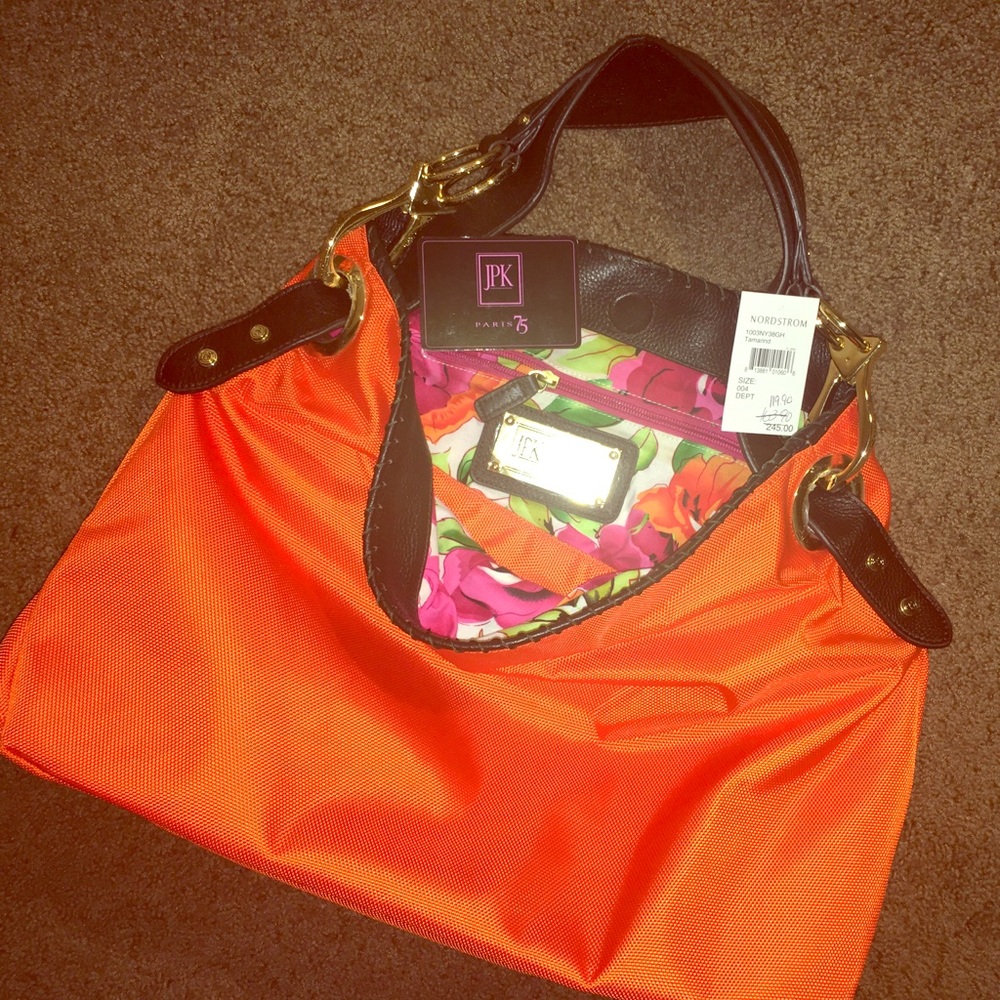 JPK Paris  Shoulder Bag. NWT Orange & Brown CUTE!